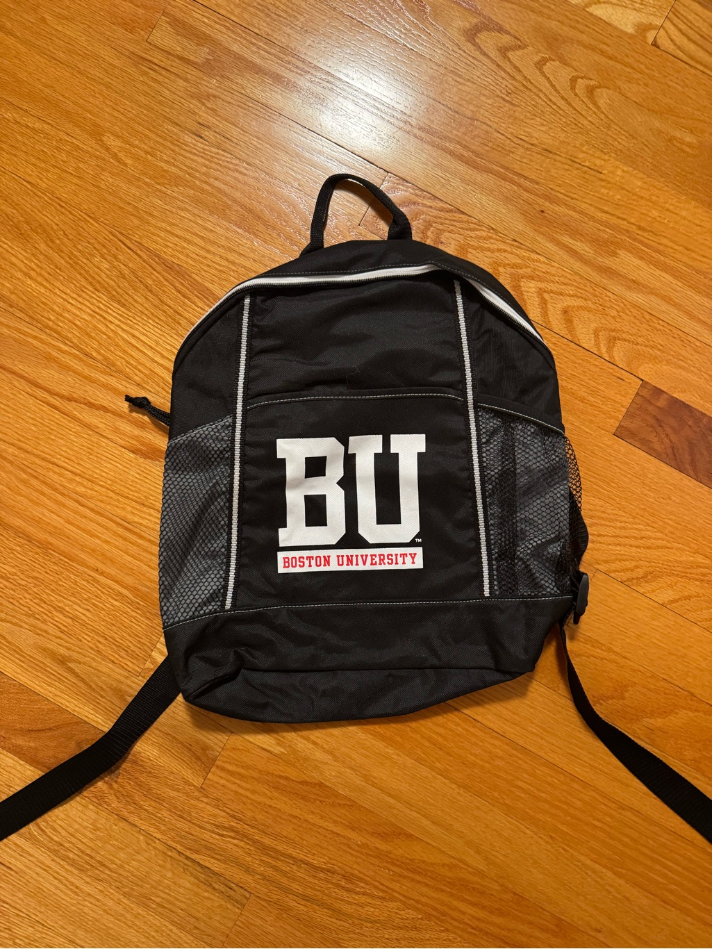 Black Backpack With Bu Logo